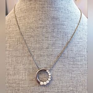 Avant Garde Pendant Necklace w/ Crystals - Pre-loved (16"-19.5")